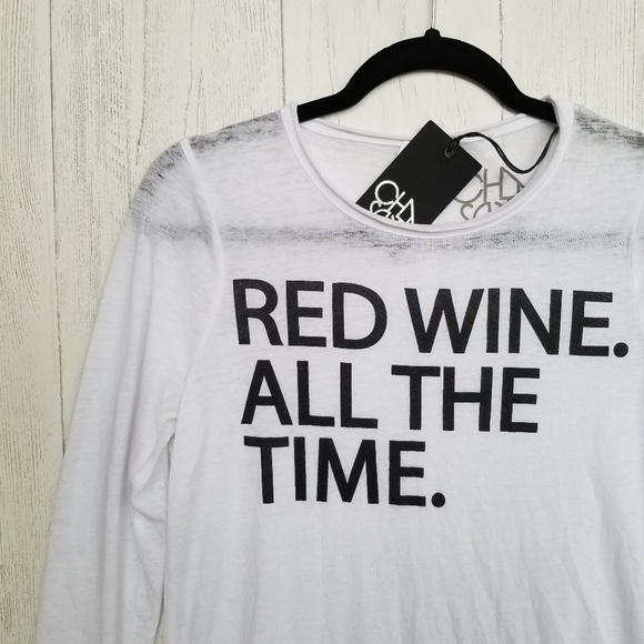 NWT Chaser Red Wine Time Long Sleeve Top Sz Small - Picture 6 of 8